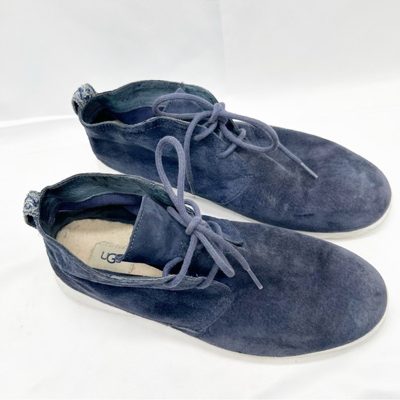 UGG Water Resistant Men's Freamon Blue Suede Boot Chukka Size 11.5 - Picture 3 of 9